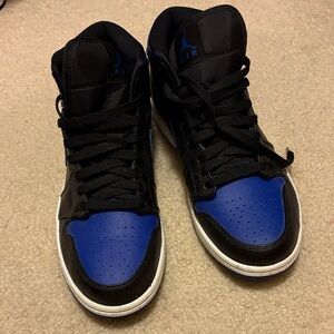 Jordan1 Mid Royal (2020)Men's Sneakers in Black and Blue